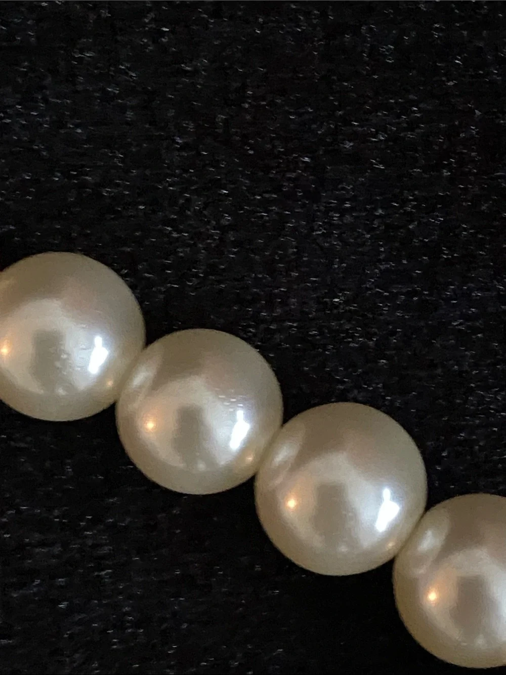 Vintage Ivory Pearl Choker Necklace with Gold CC Pearl Pendant